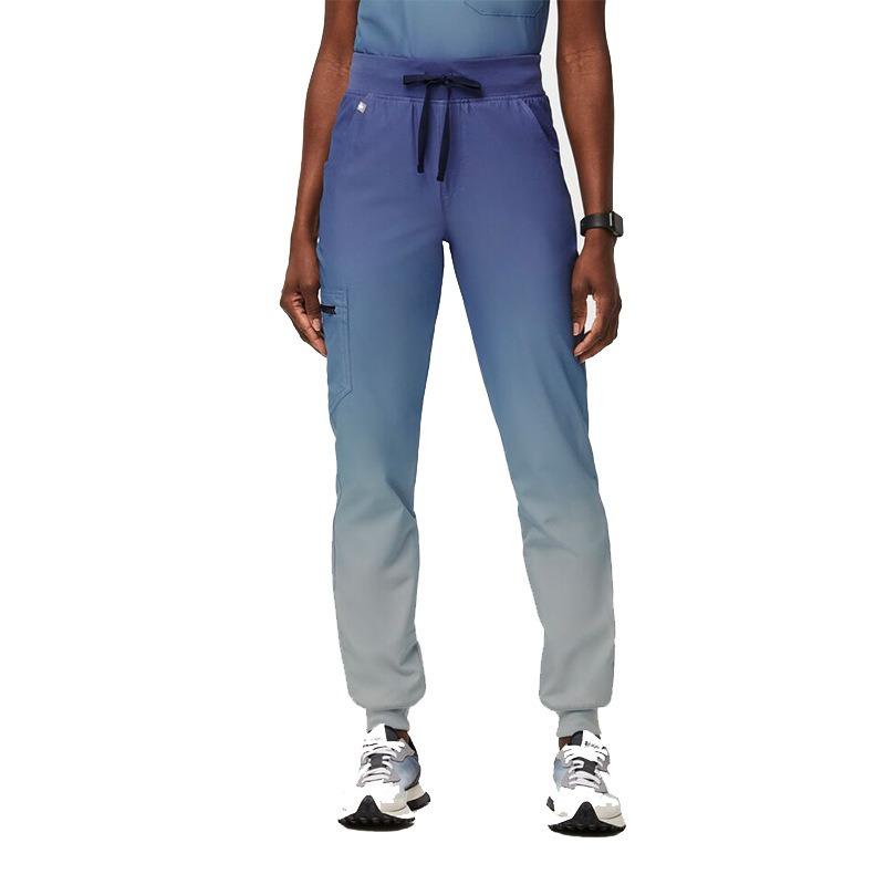 2025 New Fashion Gradient Hand Washing Suit Set Women Short Sleeved Pediatric Surgical Gown Hospital Nurse Doctor Workear Uniform