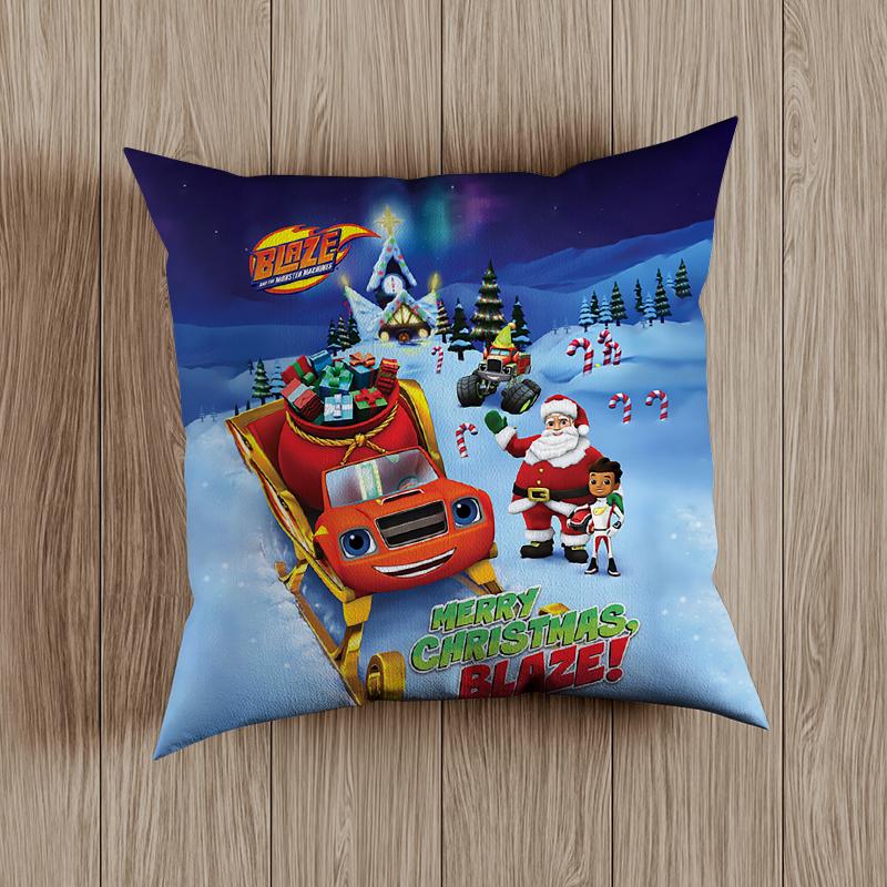 Наволочка Blaze Monster Machines Blaze Cars с героями мультфильмов для детей, русская дробилка, грузовик, транспортные средства, украшения для спальни, наволочки 45 см