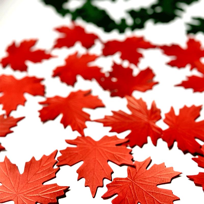 Handmade Genuine Leather Maple Leaf Pendant: Cowhide Car Key, Mirror Ornament, Bag Charm