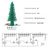 Red Green Yellow LED 3D LED Christmas Tree Kit Christmas Tree Flashing LED PCB  DIY Projects