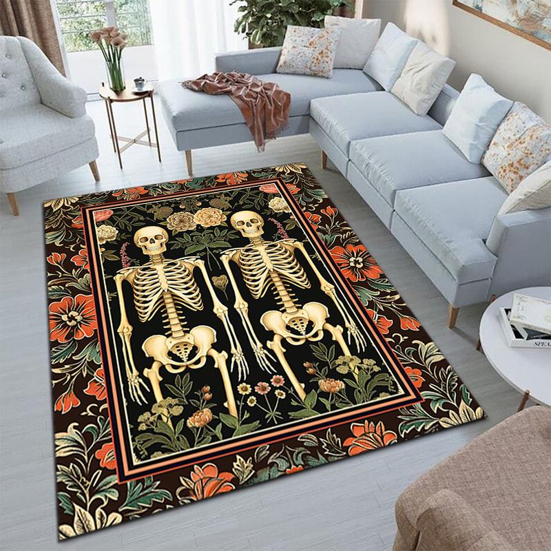 Elegant Crow Floral Garden Carpet Is Suitable For Living Room And Bedroom Doormats Office Balcony Decorative Carpet A9