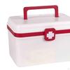 Family First Aid Medical Box Double Layer Bin Large Capacity with Handle Storage Organizer for