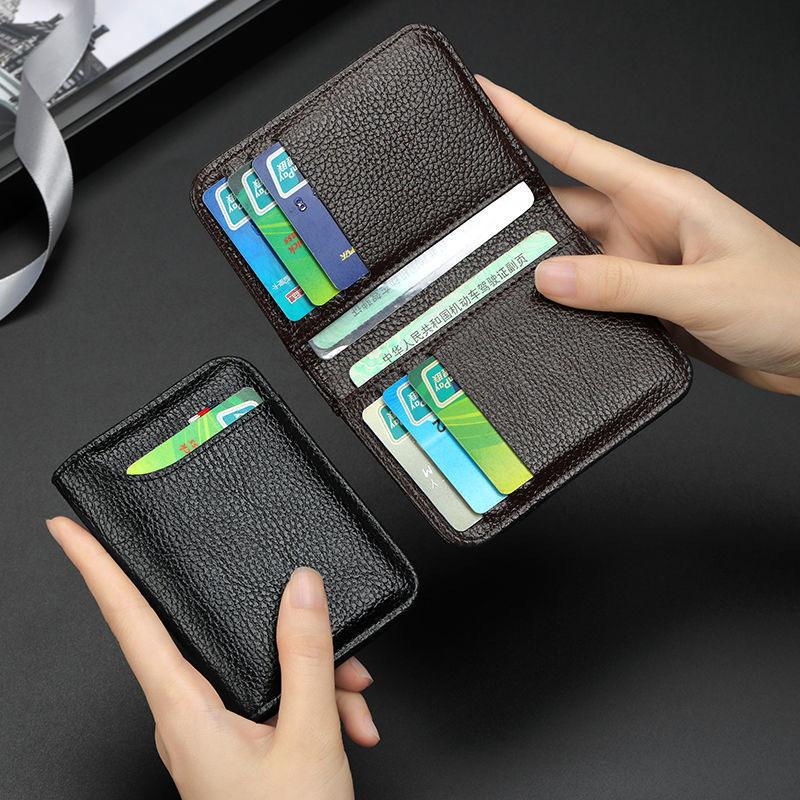 Portable Super Slim Soft Wallet Pu Leather Mini Credit Card Wallet Purse Card Holders Men Wallet Thin Small Short Wallets
