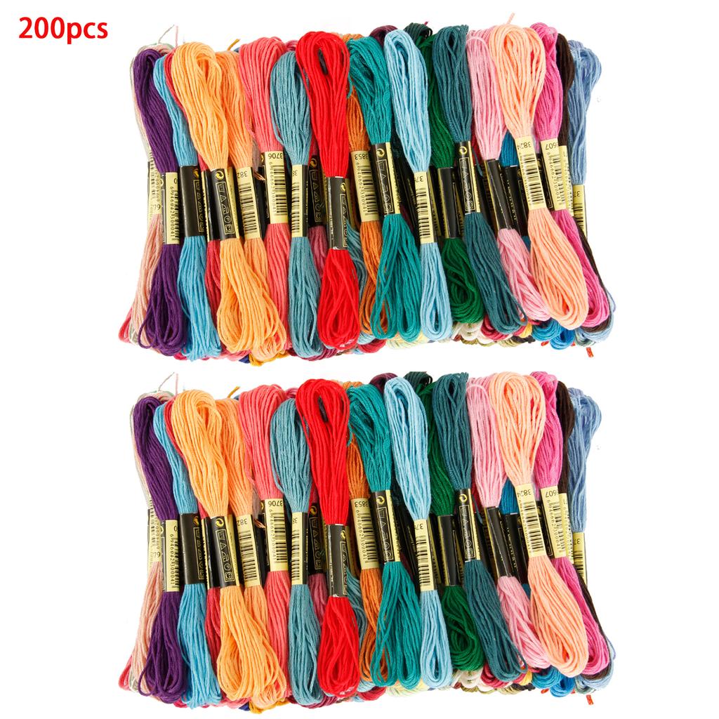 447/200/100 Цветов Хлопковая нить для вышивания крестиком Мулине Швейные мотки Ремесло Смешанные цвета Нить для вышивания крестиком Сделай сам Ремесла