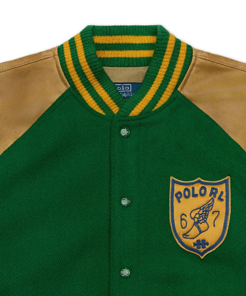 Polo Ralph Lauren Vintage Style Letterman Jacket - Green