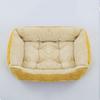 Pet Cat Dog Bed Cozy Square Plush Kennel Puppy Sofa Bed Small Large Dog Sleep Pad Portable Pet Bed Nest Pet Supplies Accessories