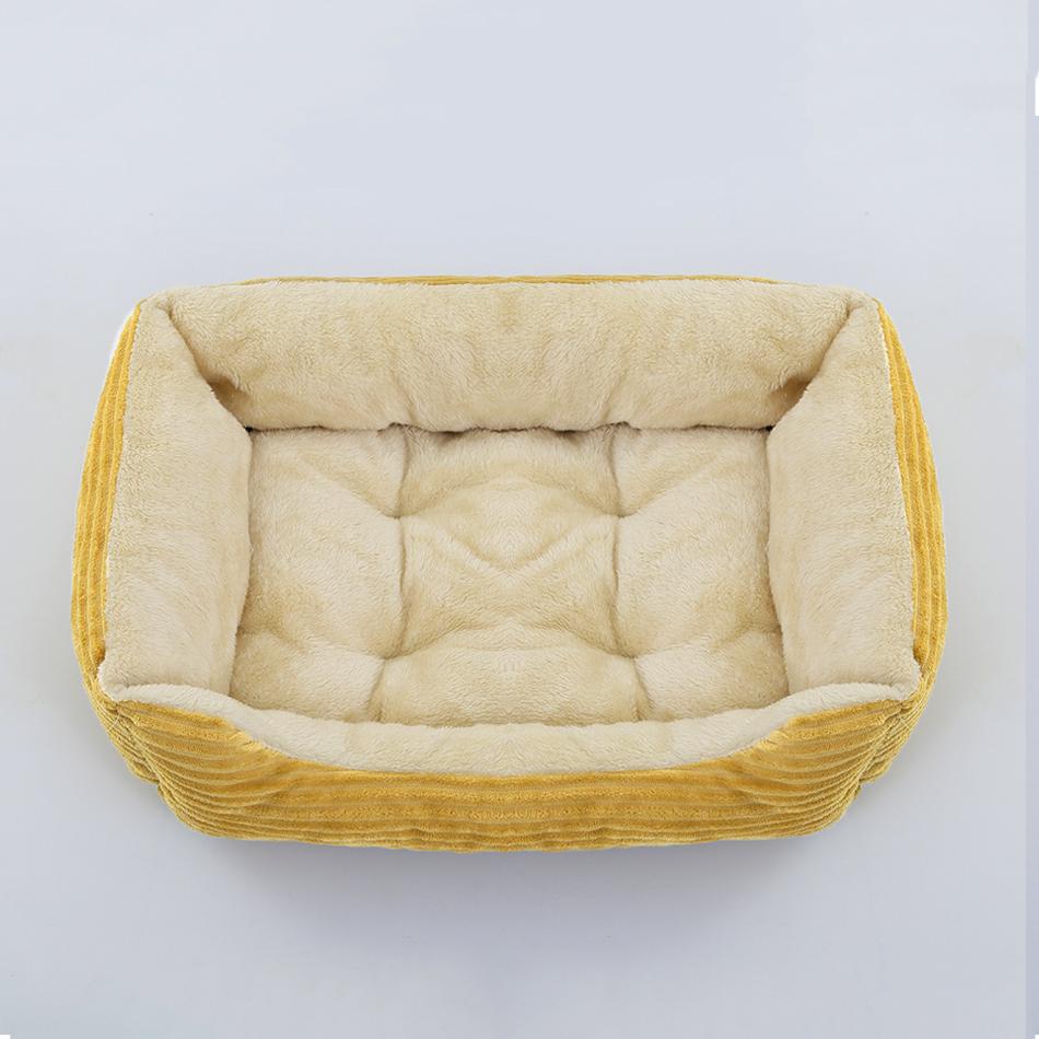 Pet Cat Dog Bed Cozy Square Plush Kennel Puppy Sofa Bed Small Large Dog Sleep Pad Portable Pet Bed Nest Pet Supplies Accessories