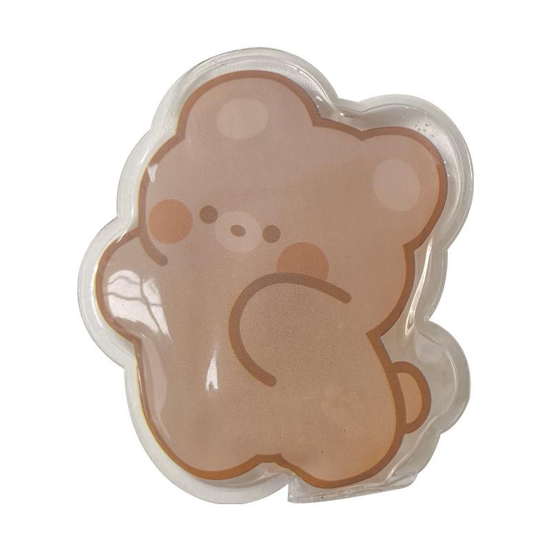 Грелка для рук Многоразовая самонагревающаяся Прозрачная с рисунком из мультфильма Сохраняет тепло Безопасная Быстро нагревающаяся грелка в виде кролика Грелки для рук