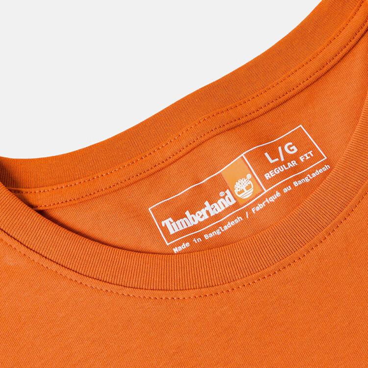 Timberland SS25 Comfortable Soft Breathable Casual Short Sleeve T-Shirt Men Tops Orange A6BBC-850