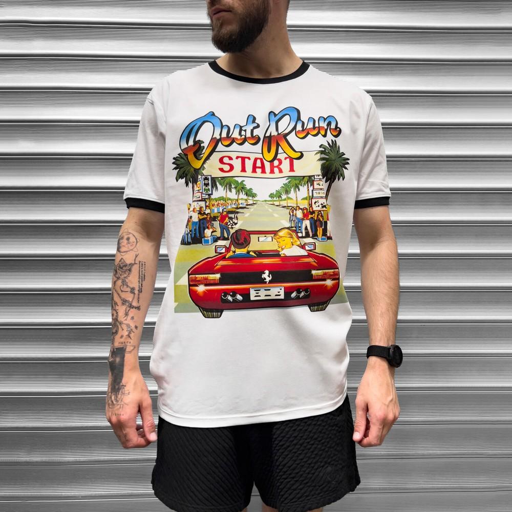 Out Run Ретро Игры Мужская Футболка Винтажное Аркадное 80-е