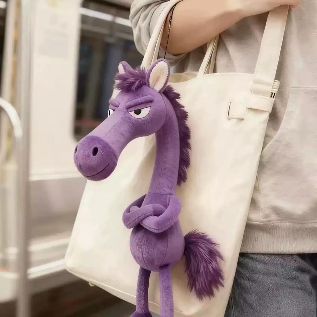 Нетоксичный черный конь Брелок Плюшевая игрушка Подвеска на рюкзак Украшение Год Лошади Плюшевая игрушка Новогодние подарки для детей и детей 1 шт.