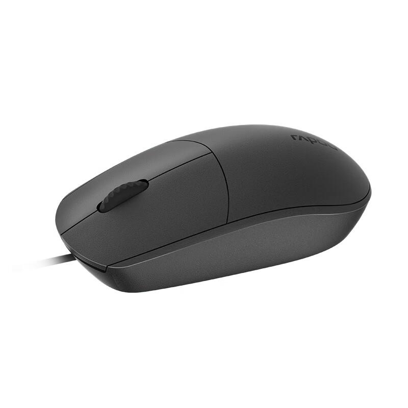 Проводная симметричная офисная мышь Rapoo N100