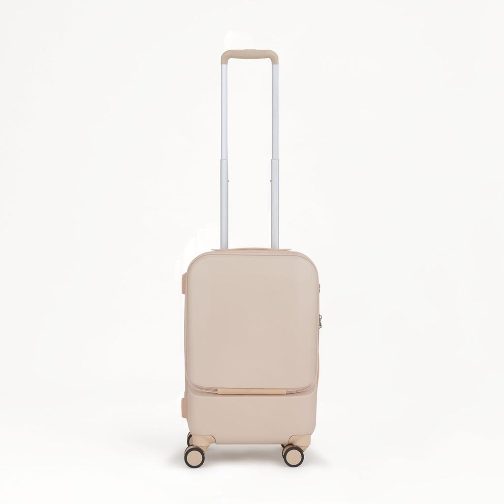 Au Чемодан Сумка для переноски с открывающимся спереди Отделение для переноски Легкий Тихие двойные колеса Ударопрочный Вращение на 360 градусов TSA замок Молния Фиксатор колес Блокировка колес