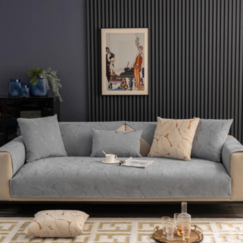 Four Seasons Universal Chenille Grille Sofa Cushion Modern Home Simple Non-Slip Sofa Cushion Towel