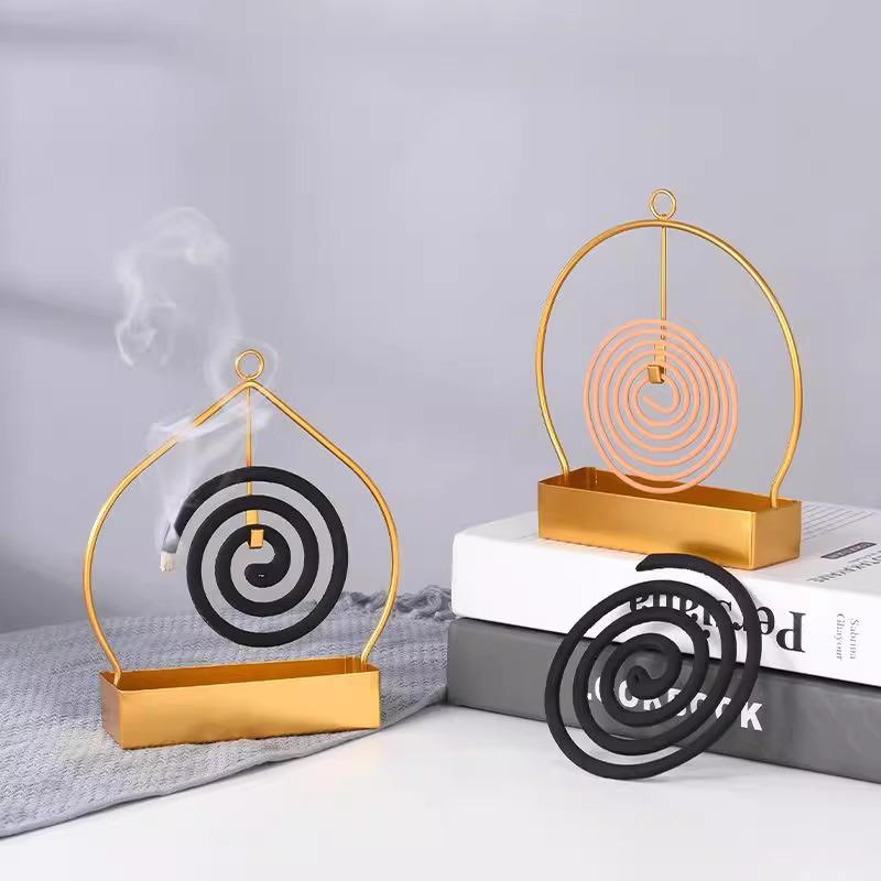 Creative Iron Mosquito Coil & Incense Holder with Ash Tray