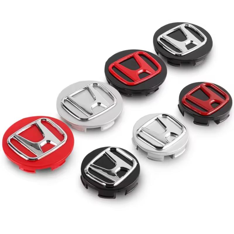 4pcs Car Wheel Center Hub Caps Covers 58MM/69MM Compatible with Honda Civic Fit Jazz Accord Pilot CRV Odyssey Passport City HRV