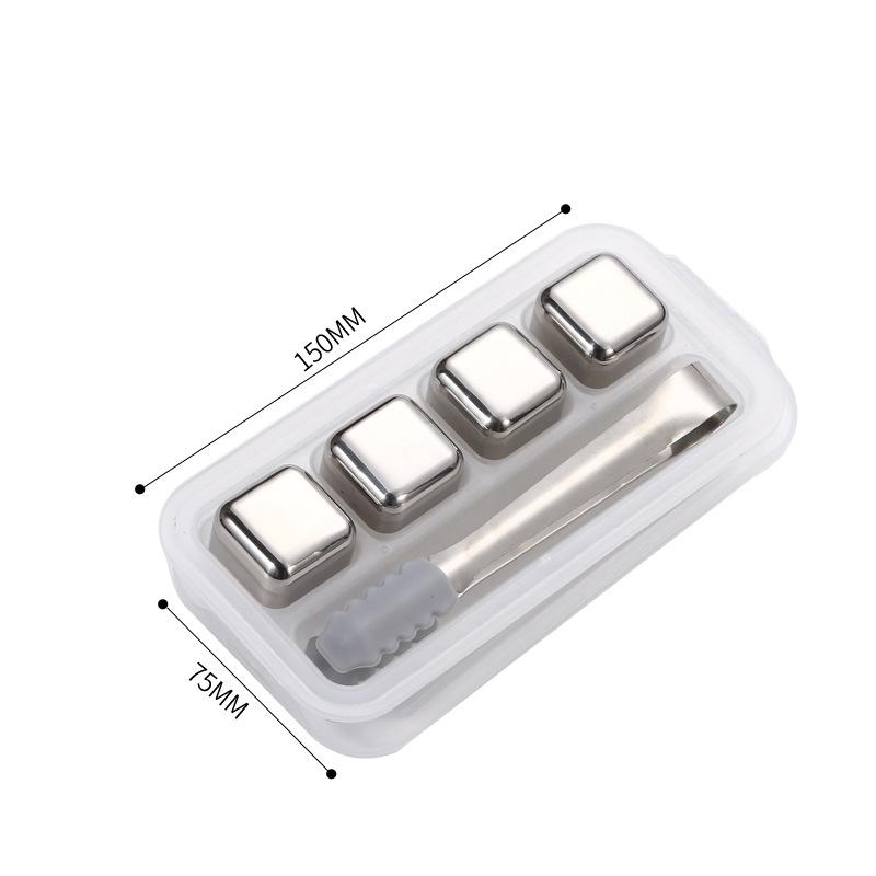 304 Stainless Steel Ice Cubes Food Grade Frozen Ice Tartar Set Drink Beer Whiskey Ice Cubes Metal Ice Cubes