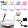 1/6 Pcs Silicone Spill Proof Stopper Straw Covers Cap Reusable Silicone Straw Toppers Compatible Stanley Cup Spill Leak Stopper