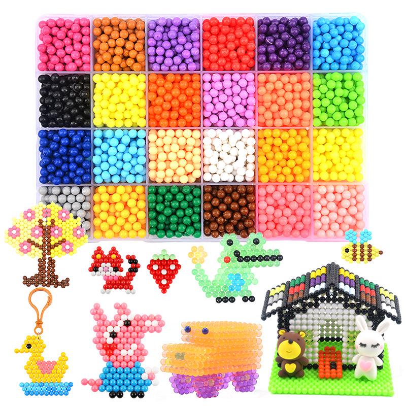 Набор бусин с волшебным водяным туманом: Креативные ручные DIY бусины Perler без глажки для образовательных игр детей