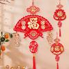 With Tassels Chinese New Year Decoration Flocking Spring Festival Tassel Pendant  Chinese New Year