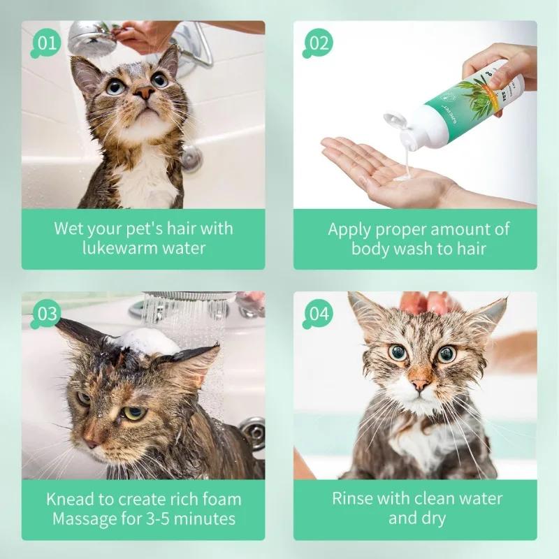 Pet Shampoo Tea Tree Oil Anti Itch Body Wash Removes Dirt Leaves Fragrance Reduces Odor Nourishes Coat Dog Cleansing Products