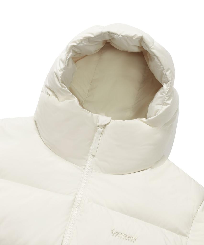 Covernat 24Fw Rds Civic Origin Hooded Short Puffer Ivory