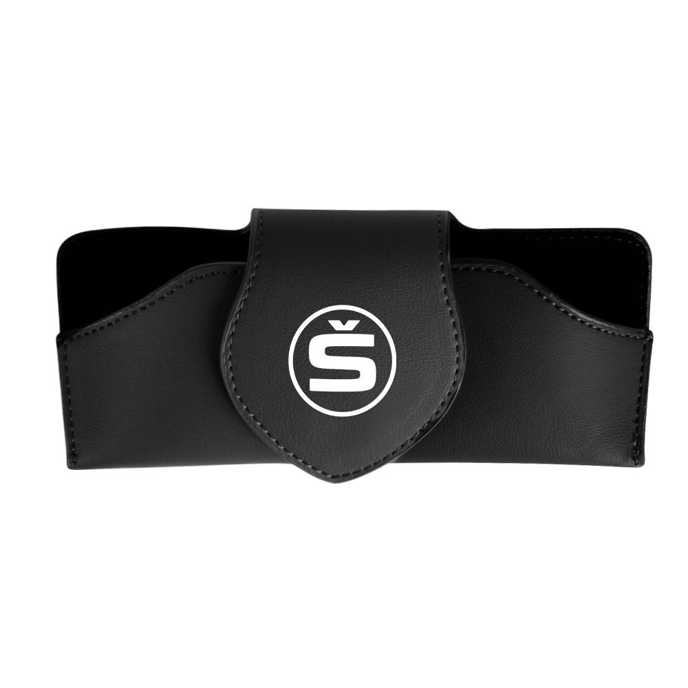 Car Glasses Frame Sun Visor Sunglasses Storage Fastener Holder For Skoda S Octavia 2 3 Fabia A7 Rapid Superb Kamiq Kodiaq VII
