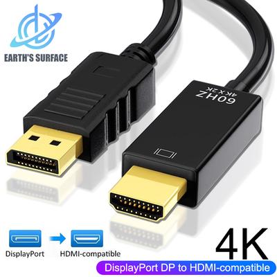 Кабель-адаптер DisplayPort 4K к HDMI-совместимому, кабель-конвертер Dispaly Port DP к HDMI-совместимому для ПК, телевизора, монитора, проектора