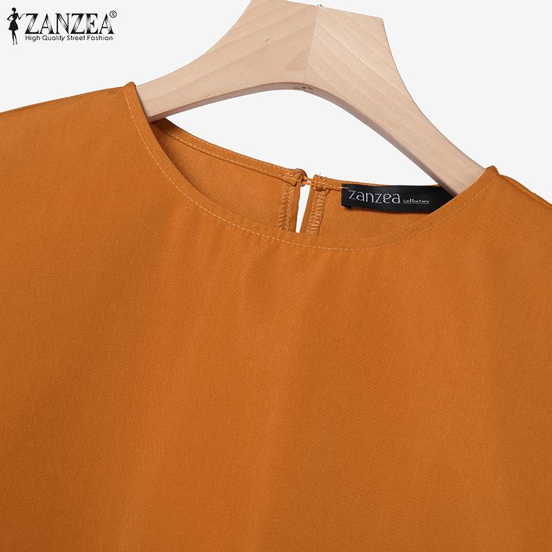 ZANZEA Женская блузка с рукавом 3/4 и широкие брюки, повседневный комплект из двух предметов