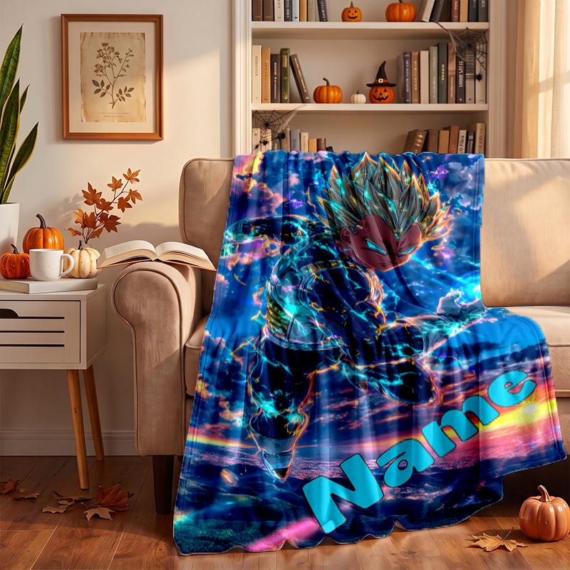 Vegeta Custom Flannel Blankets Soft Warm Cozy Throws for Home Decor Holiday Gifts
