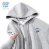 JEANSWEST LIFE Men's Spring Autumn Loose Hooded Letter Print Jacket