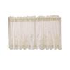 Window Curtain Short Kitchen Valance Drape Polyester Lace Flower Pattern Balcony Curtain for Home