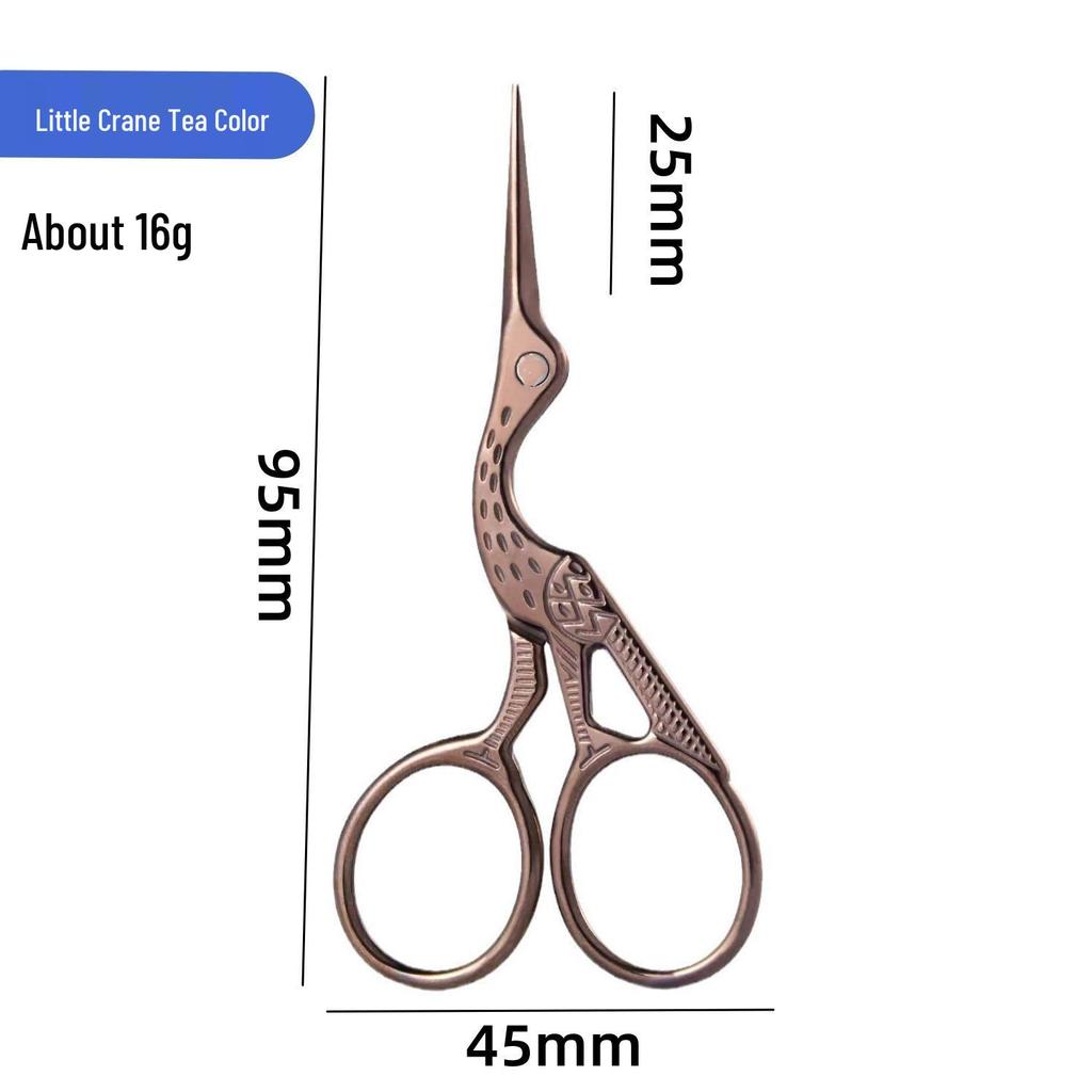 Ножницы для вышивания крестиком «Золотой журавль» в стиле ретро - Титановый инструмент для красоты и рукоделия