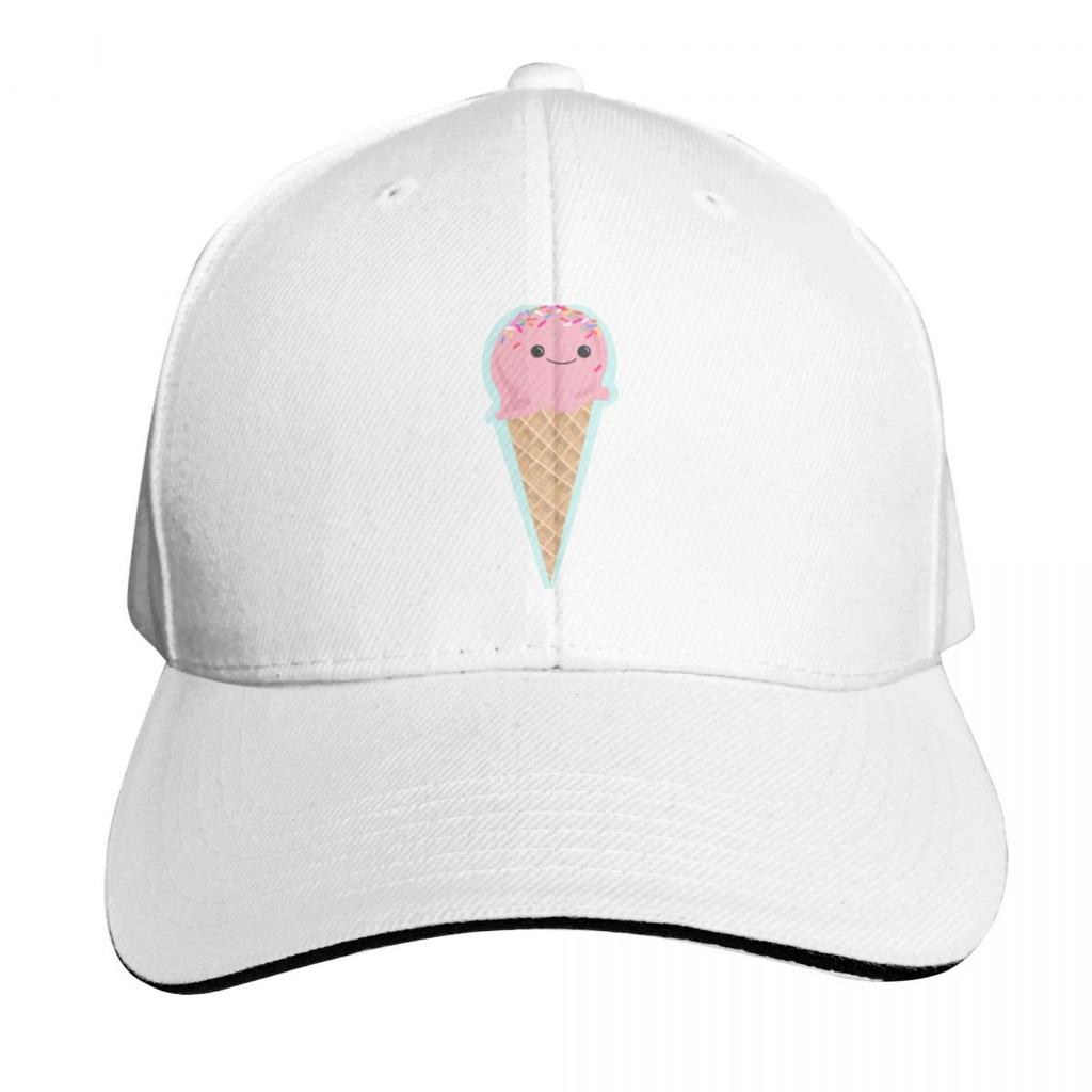 Cute ice cream cone Baseball Cap Anime Hat Snap Back Hat Military Tactical Cap New Hat Women Beach Fashion Unisexs