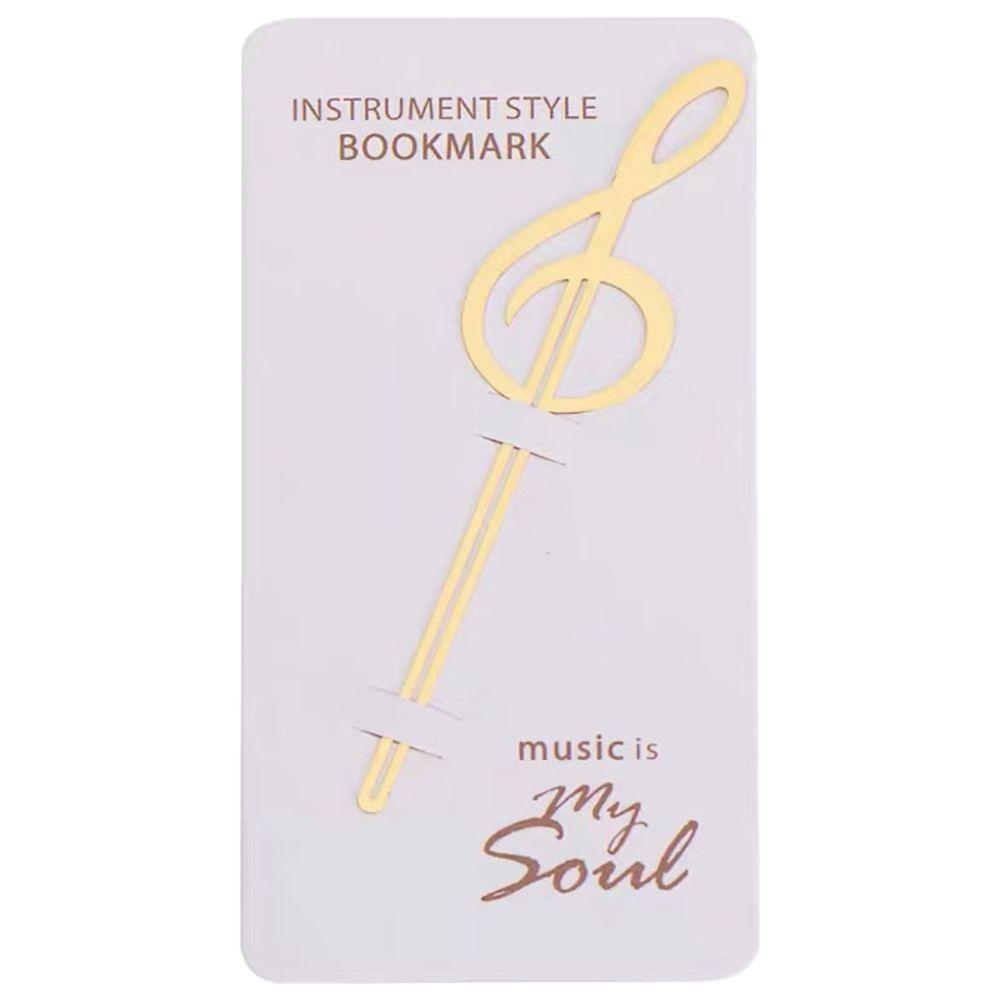 Gold Musical Note Meta Book Maker Metal Paper Clips Fashion Musical Instruments Bookmark  Student