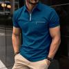 Fashion Casual Summer Polo Shirt Zip Pocket Men's Sports Polo Shirt