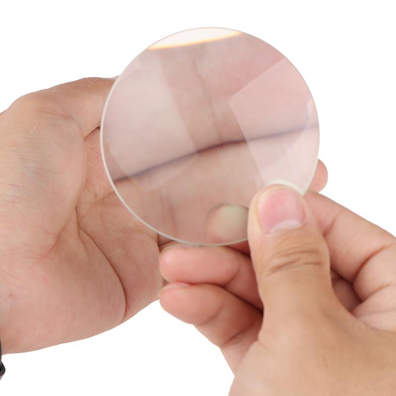 Двойная выпуклая стеклянная линза Фокальная оптика Двояковыпуклая настольная лупа 75 мм