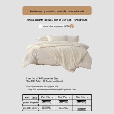 Mercury Home Textiles Silk Wool All-Season 2-in-1 Duvet