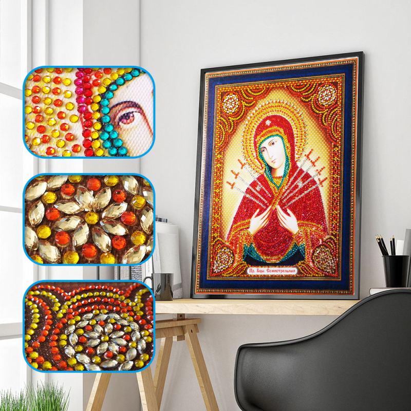 5D Алмазная картина Дева Мария Религиозная Алмазная вышивка крестом Вышивка Домашний декор Картина