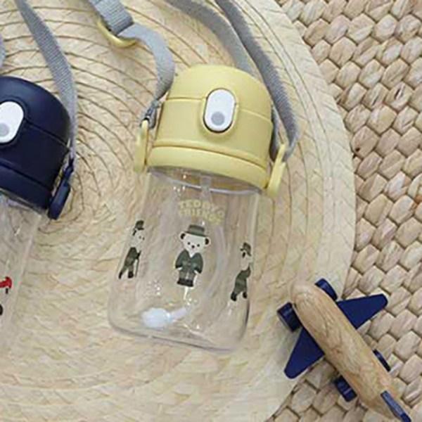 Tapuco Teddy Bear Friends Ожерелье из тритана Двусторонняя соломенная чашка 360 мл, Желтый, 1 шт.