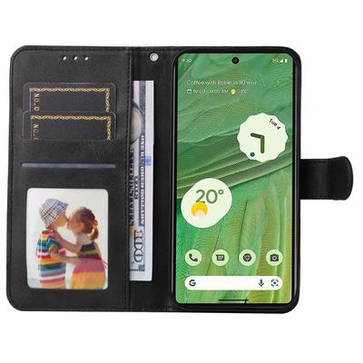 Для Google Pixel 7 5G Чехол для телефона с текстурой телячьей кожи, кошелек-подставка, противоударный чехол с ремешком