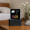 Holographic Desktop Smart Weather Station Digital Clock With GIF Animations Album Crystal Cube Photo Display