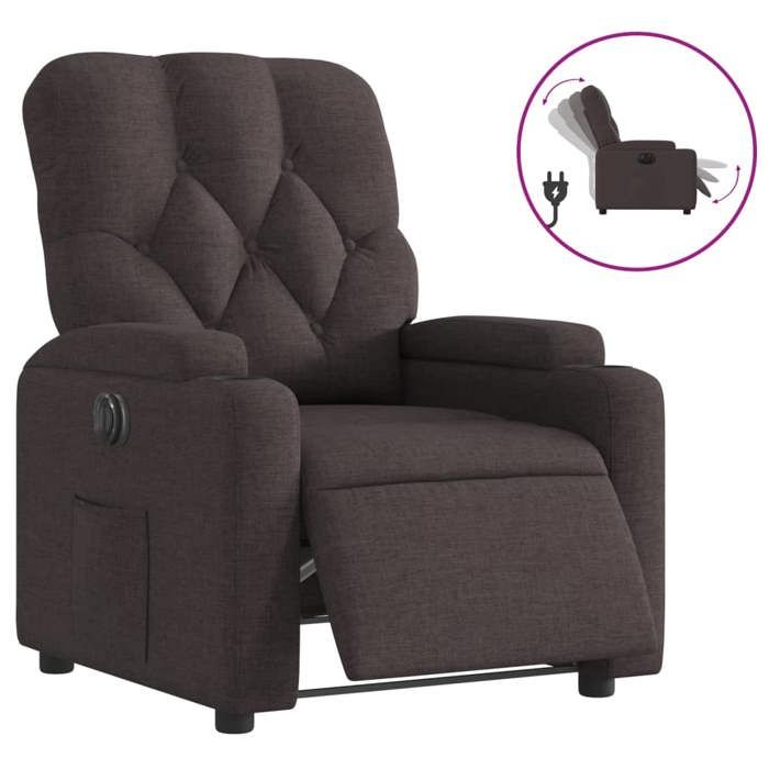 VidaXL Fauteuil Inclinable Électrique, Chaise de Relaxation avec Dossier et Repose-pied Réglables, Siège de Salon, Moderne, 3204691