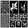 40 Style Small Airbrush Tattoo Stencils For Women Kids Drawing Template Henna Tattoo Stencil For Paiting Glitter Tattoos