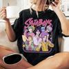 Saja Boys Band Хлопковая футболка Kpop Вдохновленная фильмом Охотники на демонов Ретро футболка Мужская Женская Мода Летний Короткий рукав Футболки на все случаи жизни