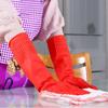 Winter Warm Kitchen Wash Dishes Cleaning Waterproof Long Sleeve Rubber Latex Gloves Tool