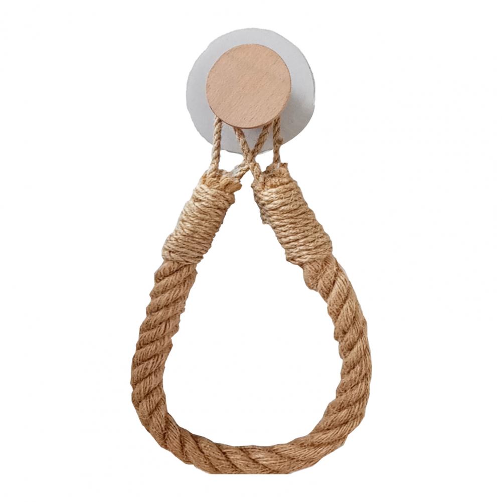 Tissue Holder Design Twine Rope Paper Roll Holder Rustic Twine Toilet Roll Holder for Bathroom Wall-mounted Paper Organization