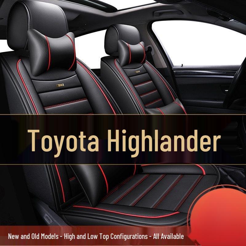 2023 Toyota Highlander 2.5L Elite Edition 5-местный Всесезонные Чехлы на Сиденья из Кожи, Полностью Охватывающие Подушки