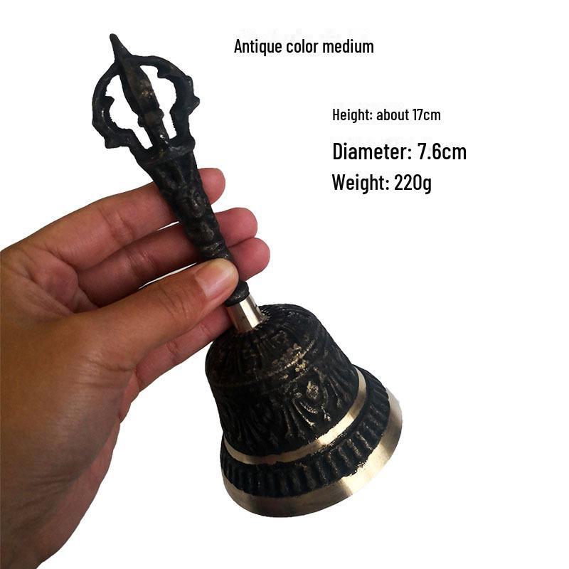 «Латунная ручная погремушка с пятью колокольчиками для использования дома или в магазине»