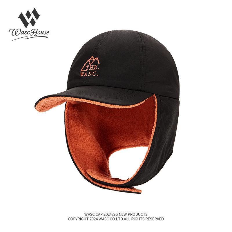 Outdoor Fleece Sunshade Riding Cap Double-brimmed Men's and Women's Winter Warm Ear Protection Cap Flying Hat